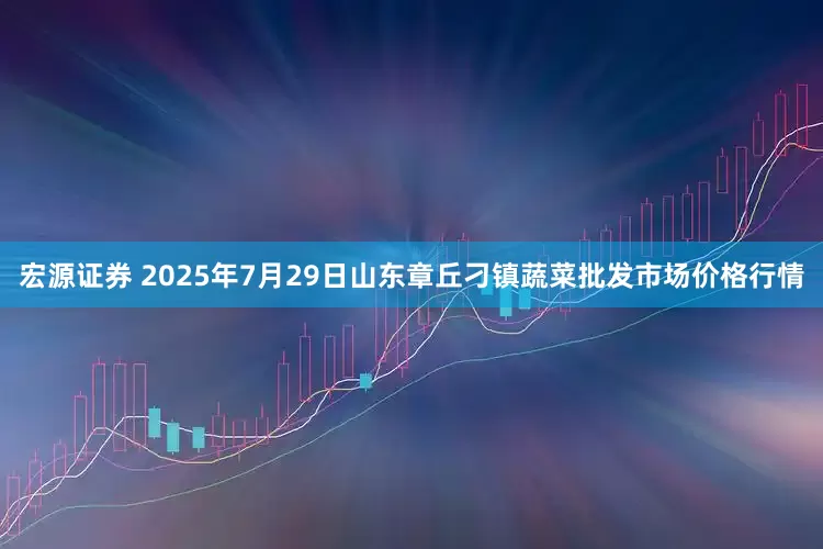 宏源证券 2025年7月29日山东章丘刁镇蔬菜批发市场价格行情