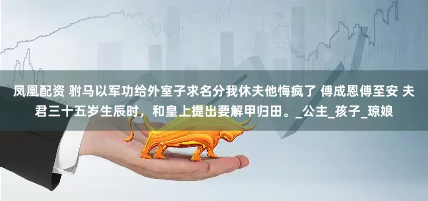 凤凰配资 驸马以军功给外室子求名分我休夫他悔疯了 傅成恩傅至安 夫君三十五岁生辰时，和皇上提出要解甲归田。_公主_孩子_琼娘